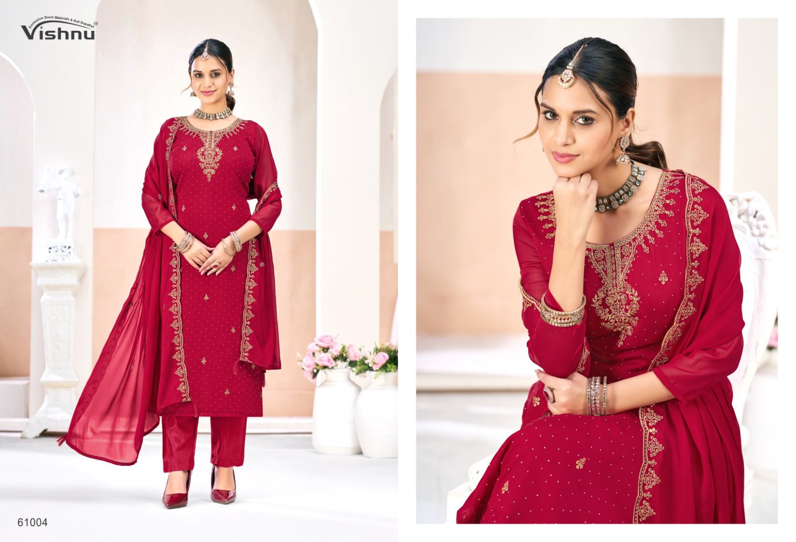 Gulma Vishnu Impex Rangoli Pant Style Suits Supplier India