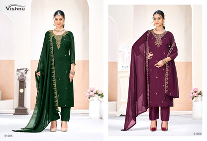 Gulma Vishnu Impex Rangoli Pant Style Suits Supplier India