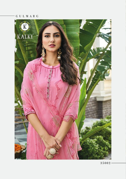 Gulmarg Kalki Fashion Chinon Chiffon Readymade Sharara Suits Wholesale Rate