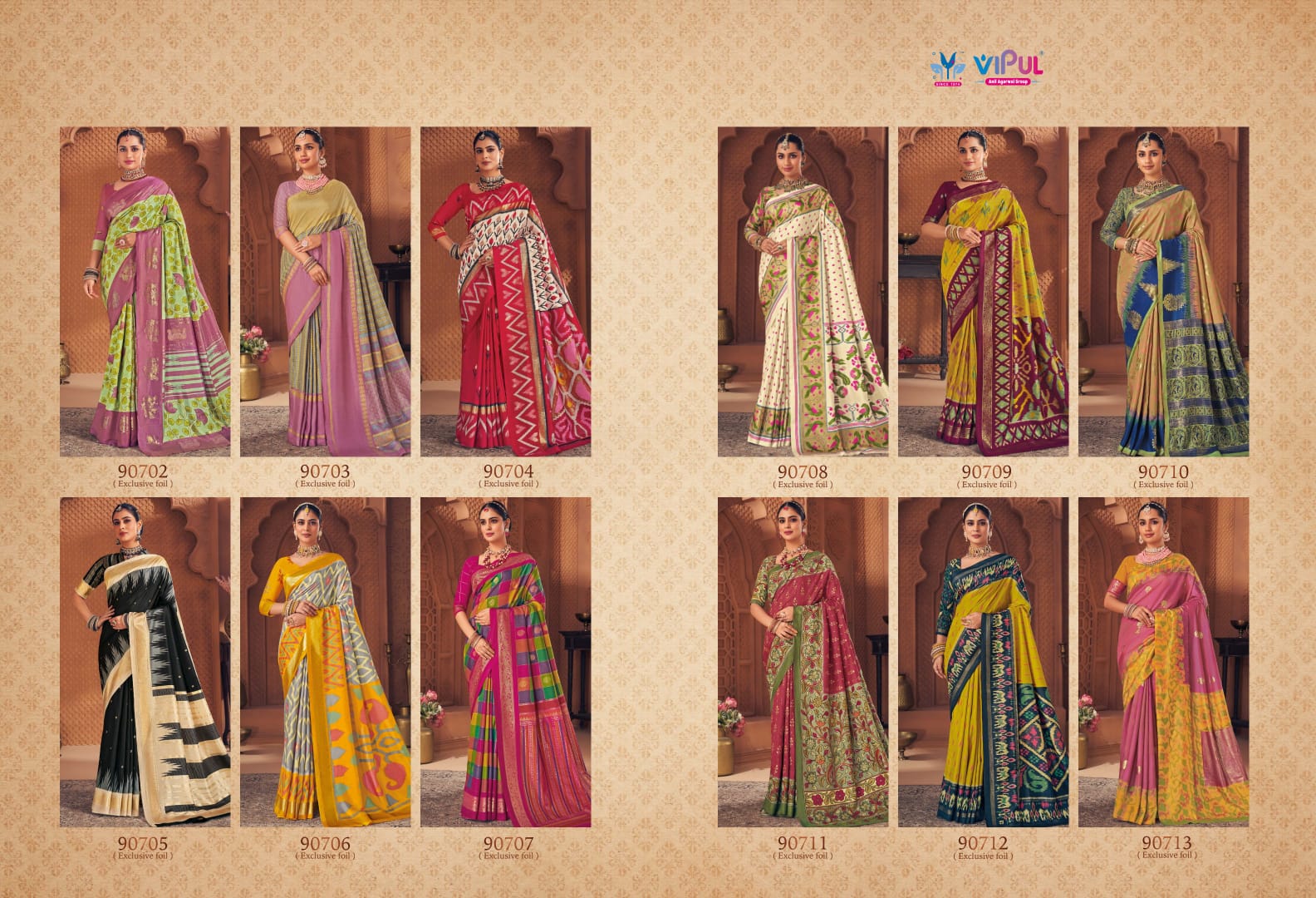 Gulmarg Silk Vol 7 Vipul Soft Silk Sarees Wholesale