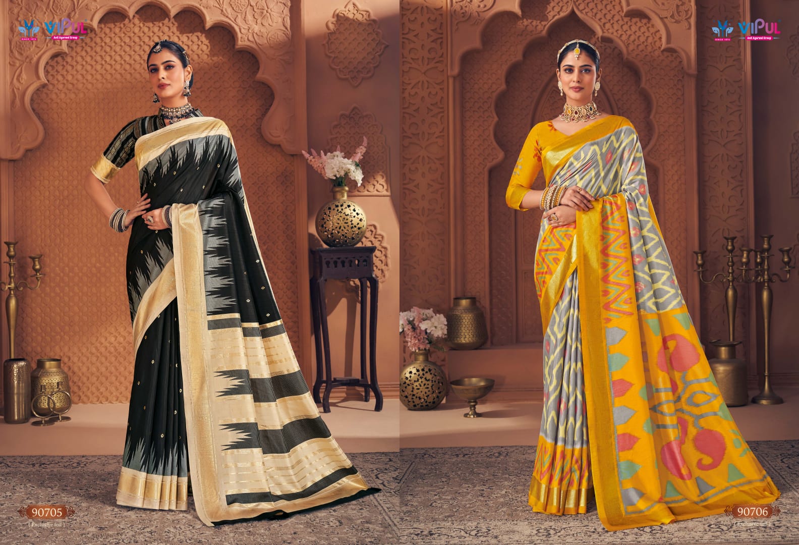 Gulmarg Silk Vol 7 Vipul Soft Silk Sarees Wholesale