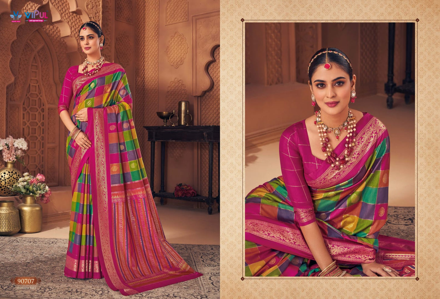 Gulmarg Silk Vol 7 Vipul Soft Silk Sarees Wholesale