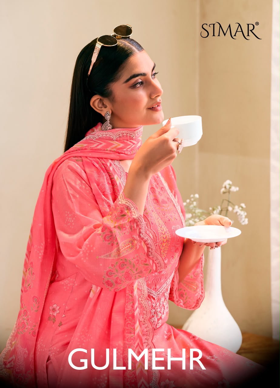 Gulmehr Muslin Simar Viscose Pant Style Suits Wholesale Rate