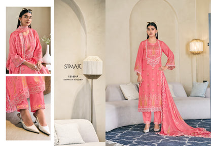 Gulmehr Muslin Simar Viscose Pant Style Suits Wholesale Rate
