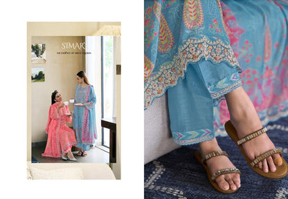 Gulmehr Muslin Simar Viscose Pant Style Suits Wholesale Rate