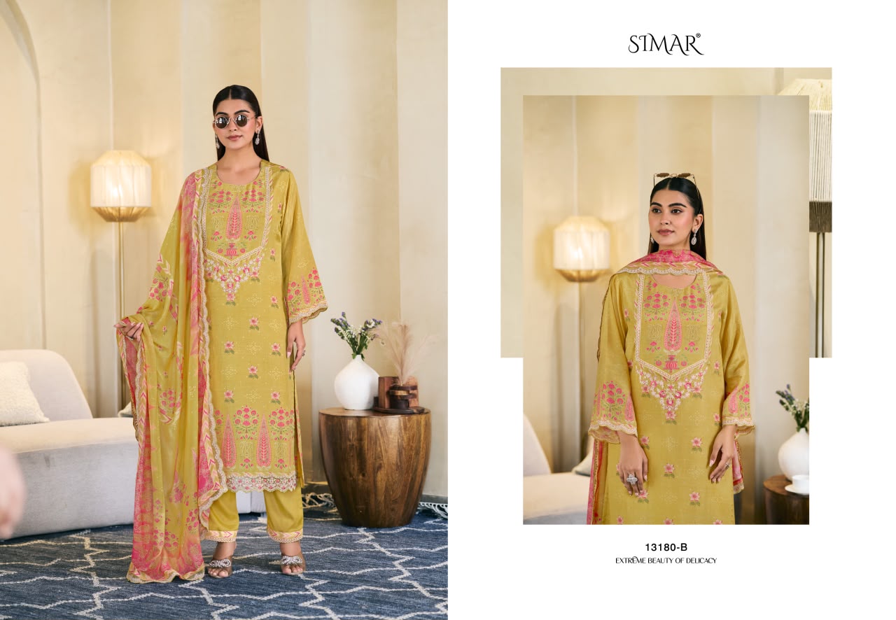 Gulmehr Muslin Simar Viscose Pant Style Suits Wholesale Rate