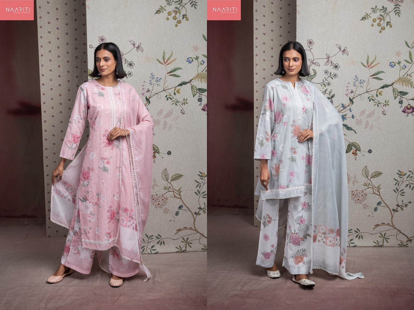 Gulmo 2 Naariti Cotton Plazzo Style Suits Manufacturer Gujarat