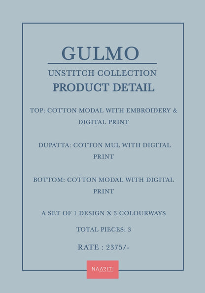 Gulmo Naariti Cotton Pant Style Suits Wholesaler India