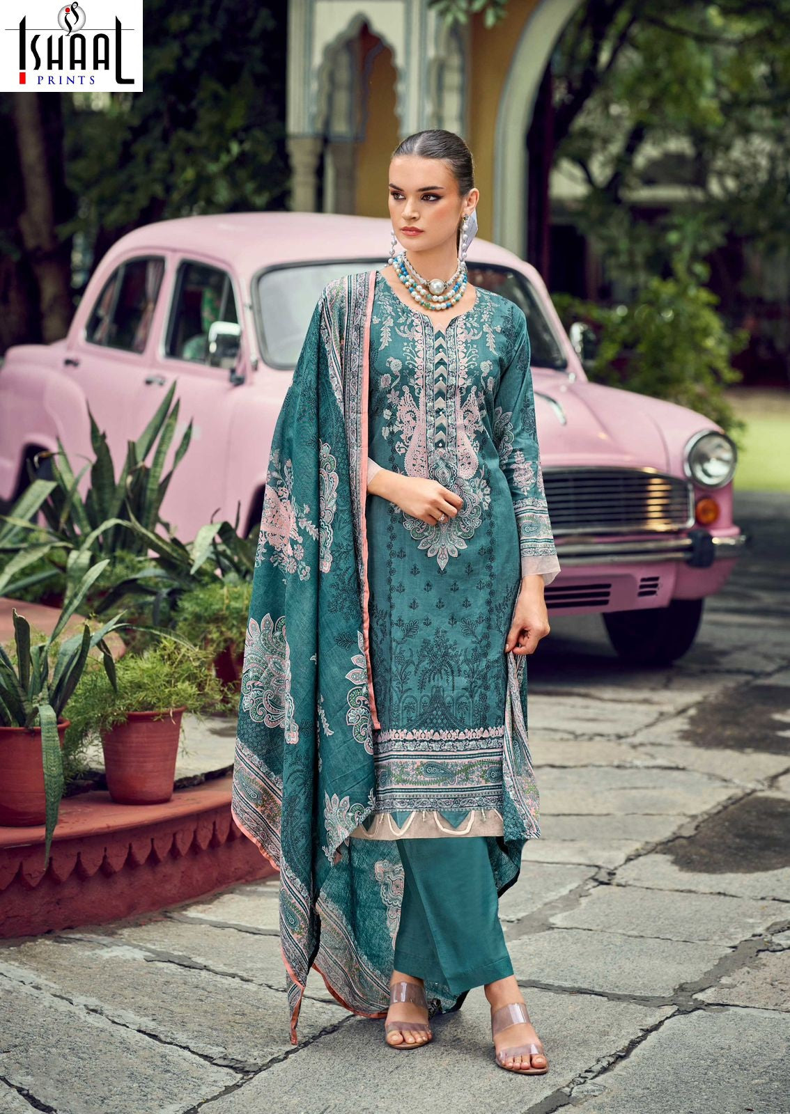 Gulmohar Combo Ishaal Prints Pure Lawn Karachi Readymade Suits Manufacturer