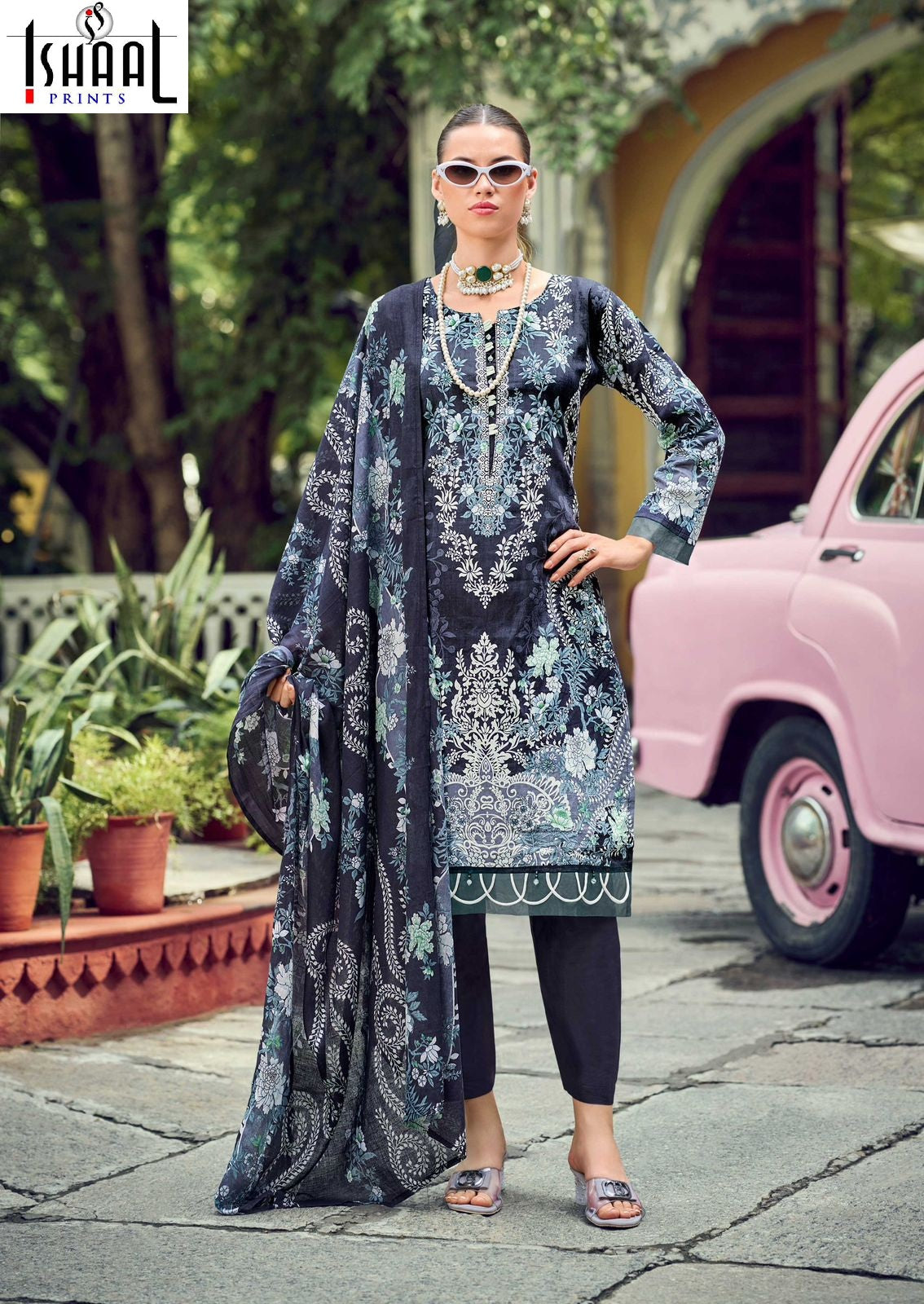Gulmohar Combo Ishaal Prints Pure Lawn Karachi Readymade Suits Manufacturer