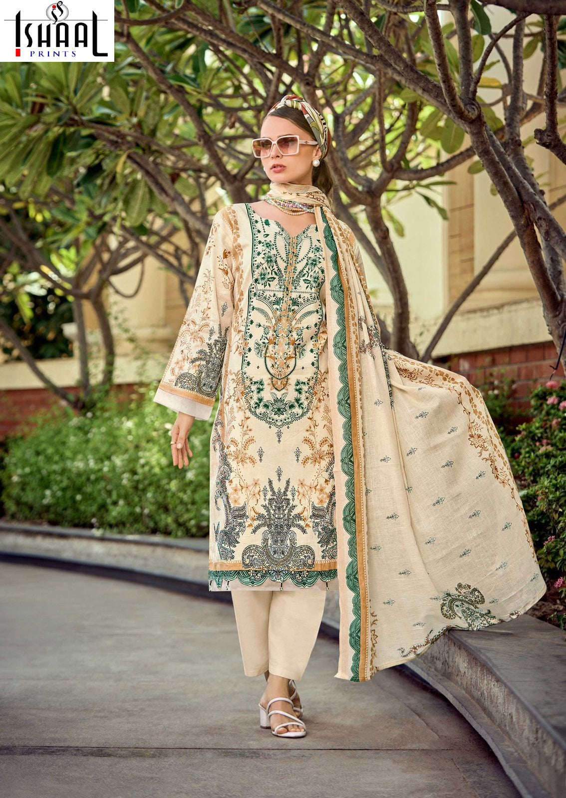 Gulmohar Combo Ishaal Prints Pure Lawn Karachi Readymade Suits Manufacturer