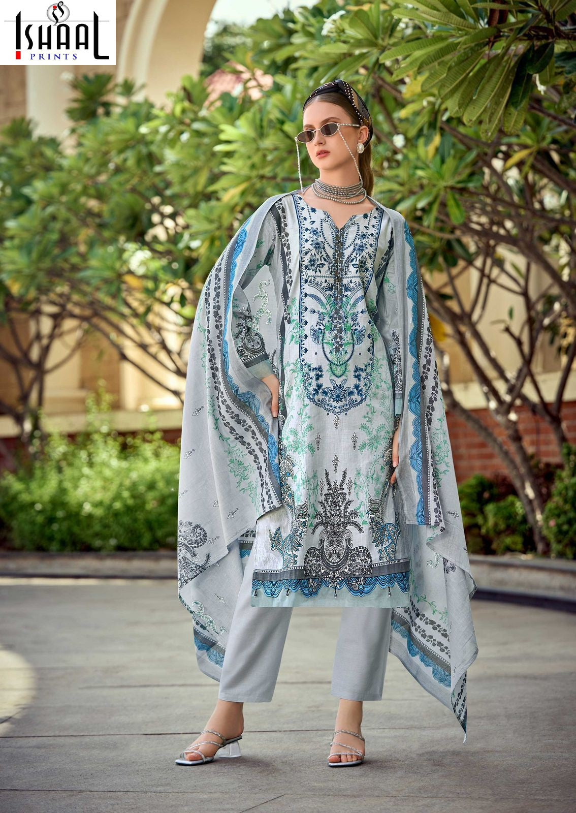 Gulmohar Combo Ishaal Prints Pure Lawn Karachi Readymade Suits Manufacturer