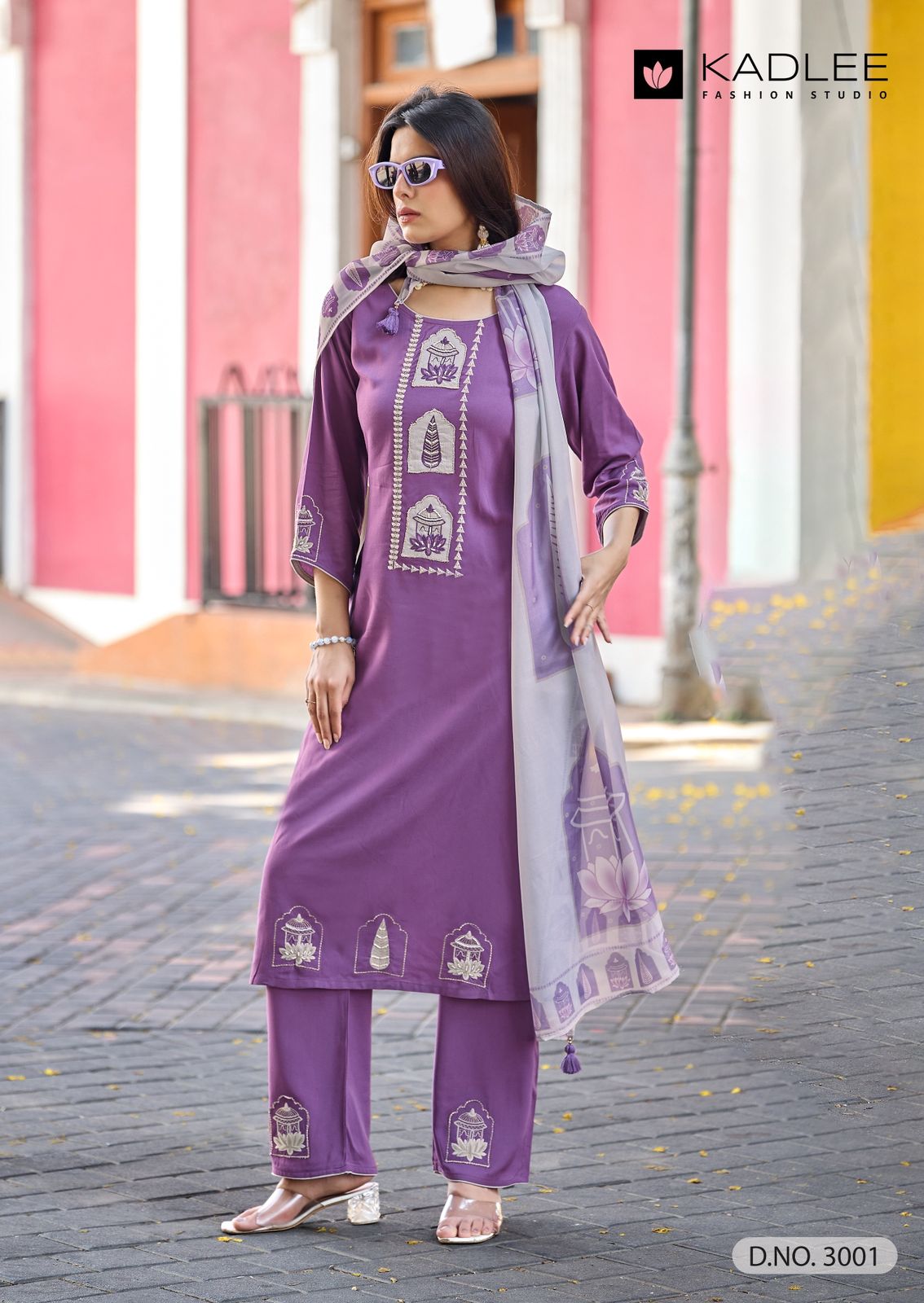 Gulmohar Kadlee Rayon Readymade Pant Style Suits Supplier Ahmedabad