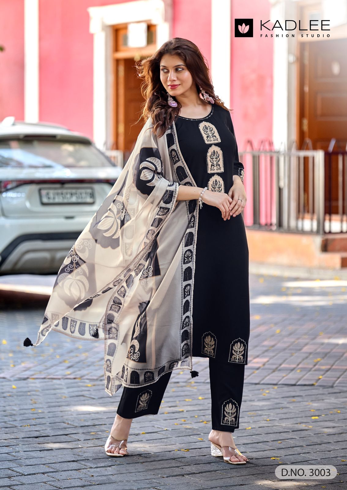 Gulmohar Kadlee Rayon Readymade Pant Style Suits Supplier Ahmedabad