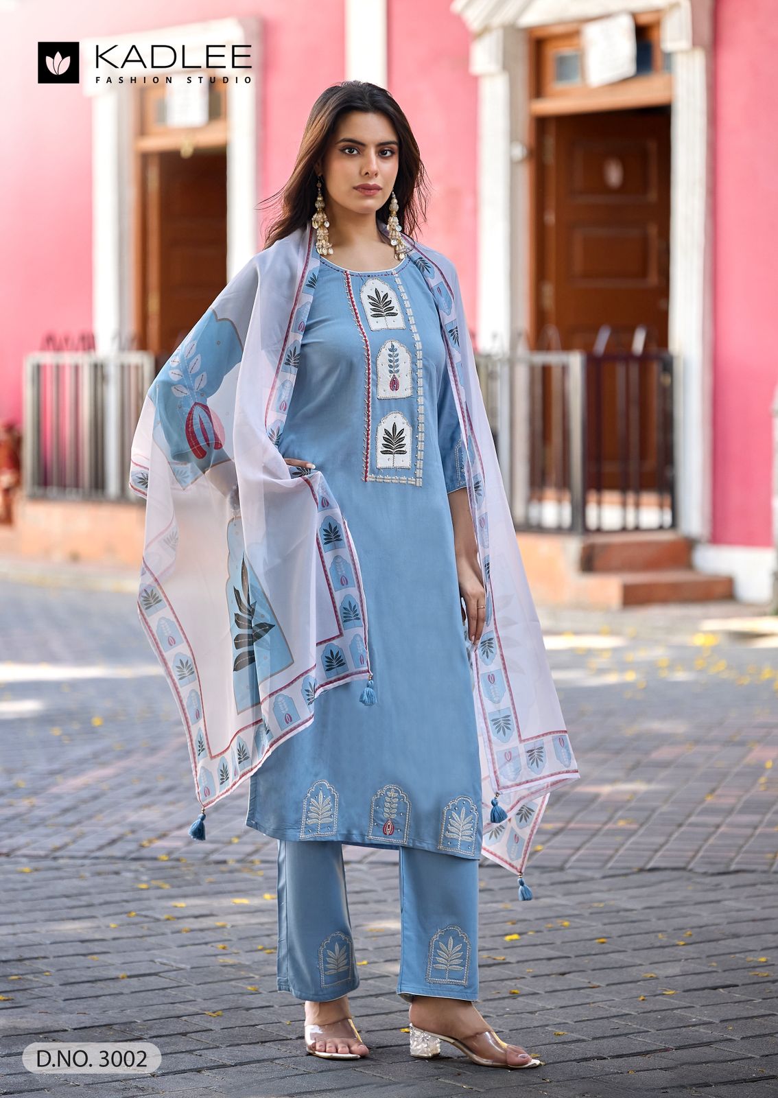 Gulmohar Kadlee Rayon Readymade Pant Style Suits Supplier Ahmedabad