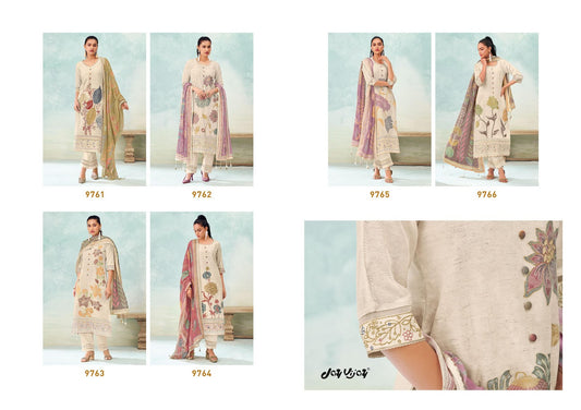 Gulmohar Linen Jay Vijay Jacquard Pant Style Suits Wholesaler India