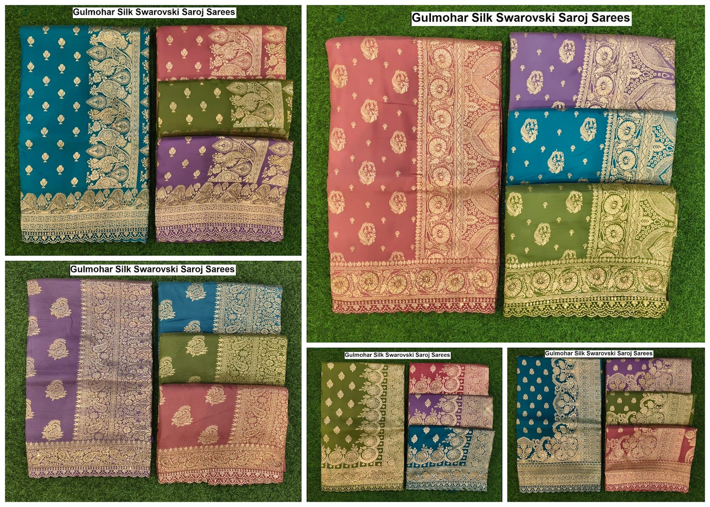 Gulmohar Silk Swarovski Saroj Sarees Manufacturer