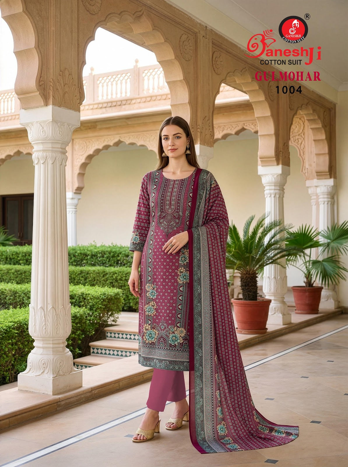 Gulmohar Vol 1 Ganeshji Reyon Karachi Salwar Suits Exporter