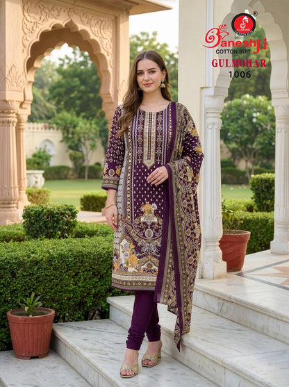 Gulmohar Vol 1 Ganeshji Reyon Karachi Salwar Suits Exporter