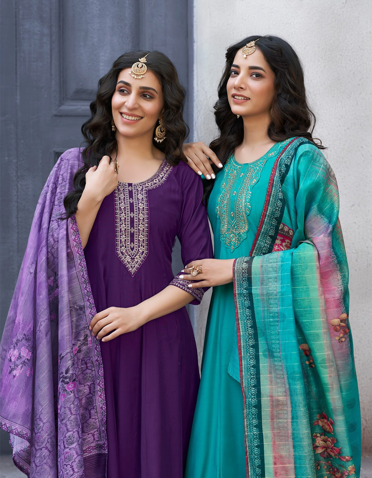 Gulmohar Vol 1 Radhika Lifestyle Roman Silk Readymade Anarkali Suits