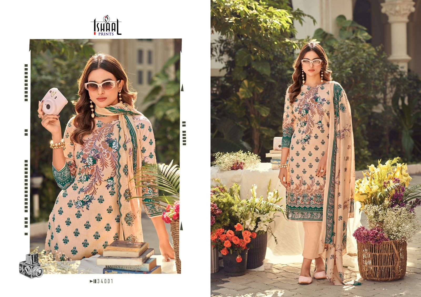 Gulmohar Vol 34 Ishaal Prints Lawn Karachi Salwar Suits Wholesale Price