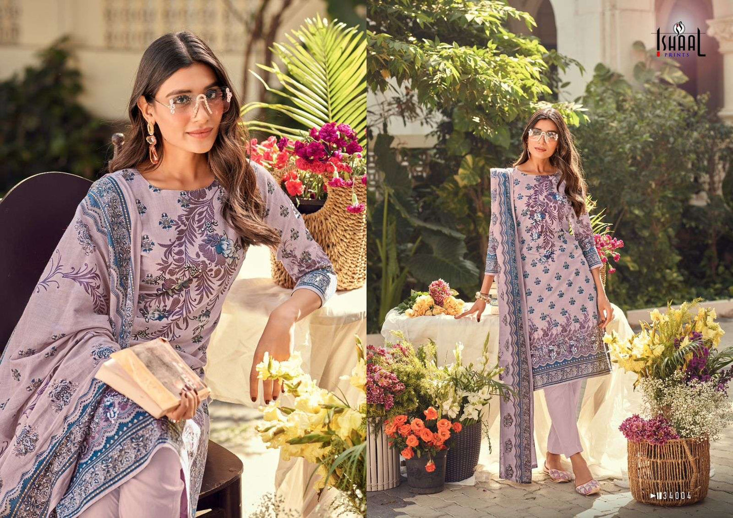 Gulmohar Vol 34 Ishaal Prints Lawn Karachi Salwar Suits Wholesale Price