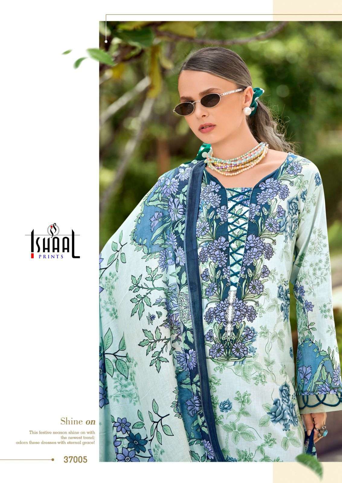 Gulmohar Vol 37 Ishaal Prints Lawn Karachi Salwar Suits Exporter India