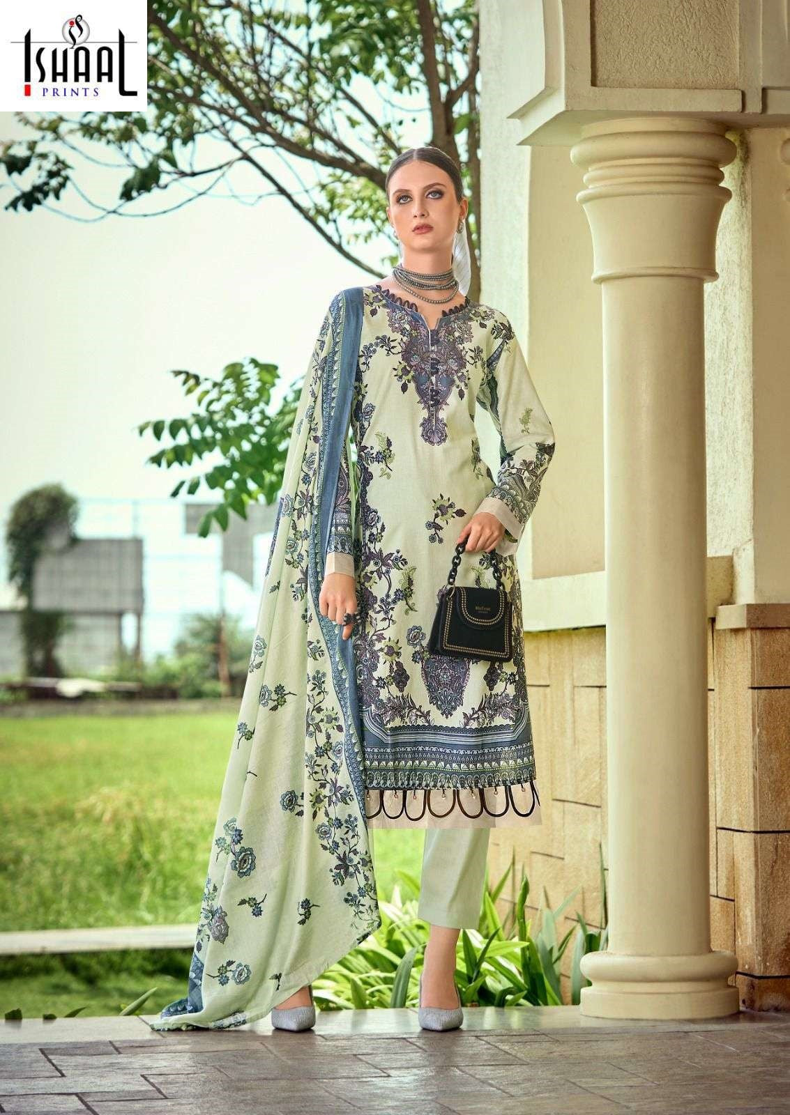 Gulmohar Vol 37 Ishaal Prints Lawn Karachi Salwar Suits Exporter India