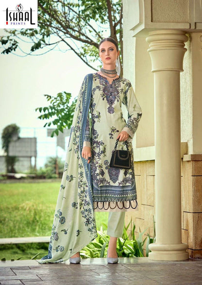 Gulmohar Vol 37 Ishaal Prints Lawn Karachi Salwar Suits Exporter India