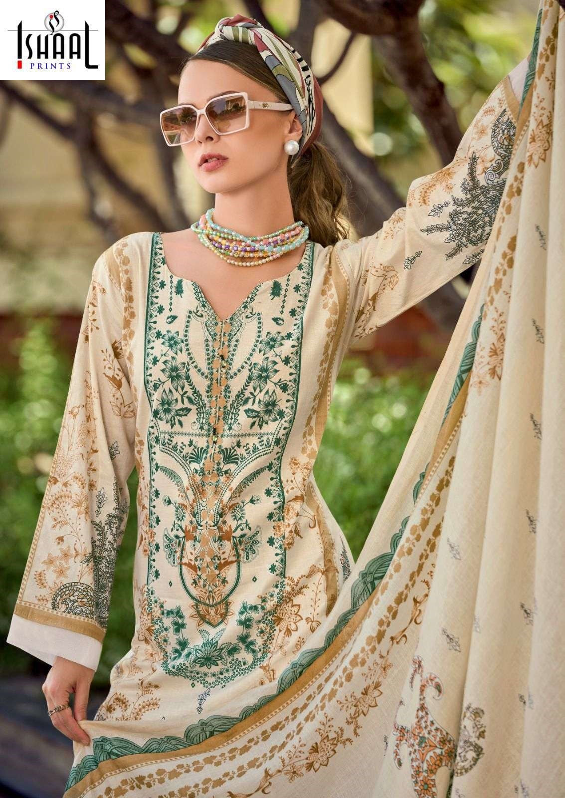 Gulmohar Vol 37 Ishaal Prints Lawn Karachi Salwar Suits Exporter India