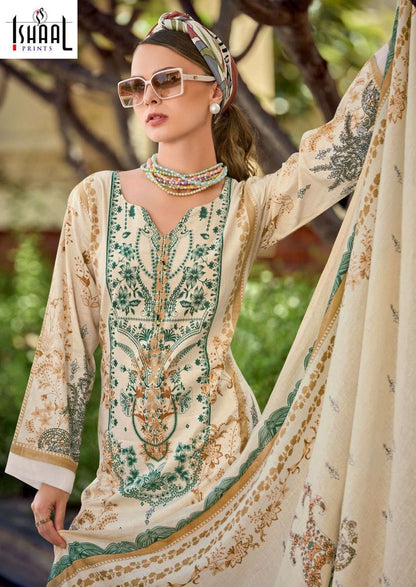Gulmohar Vol 37 Ishaal Prints Lawn Karachi Salwar Suits Exporter India