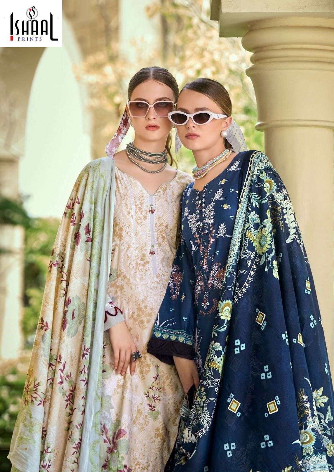 Gulmohar Vol 37 Ishaal Prints Lawn Karachi Salwar Suits Exporter India