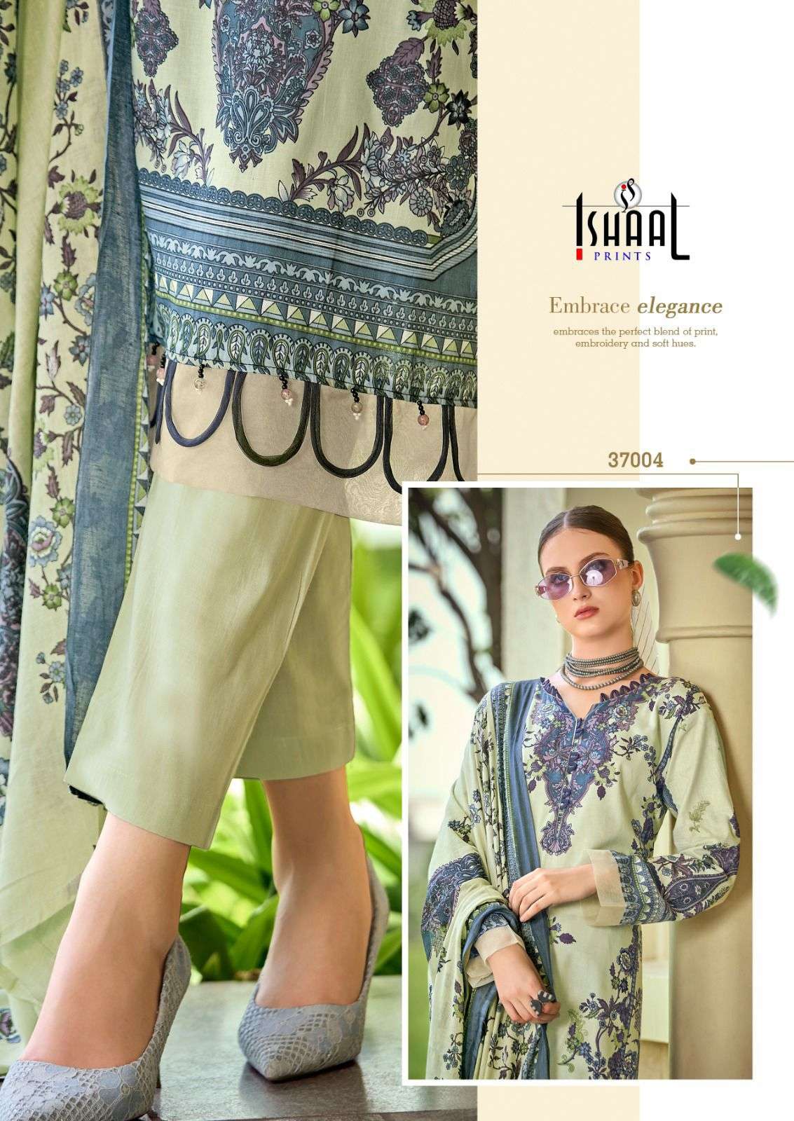 Gulmohar Vol 37 Ishaal Prints Lawn Karachi Salwar Suits Exporter India