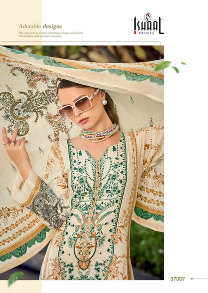 Gulmohar Vol 37 Ishaal Prints Lawn Karachi Salwar Suits Exporter India