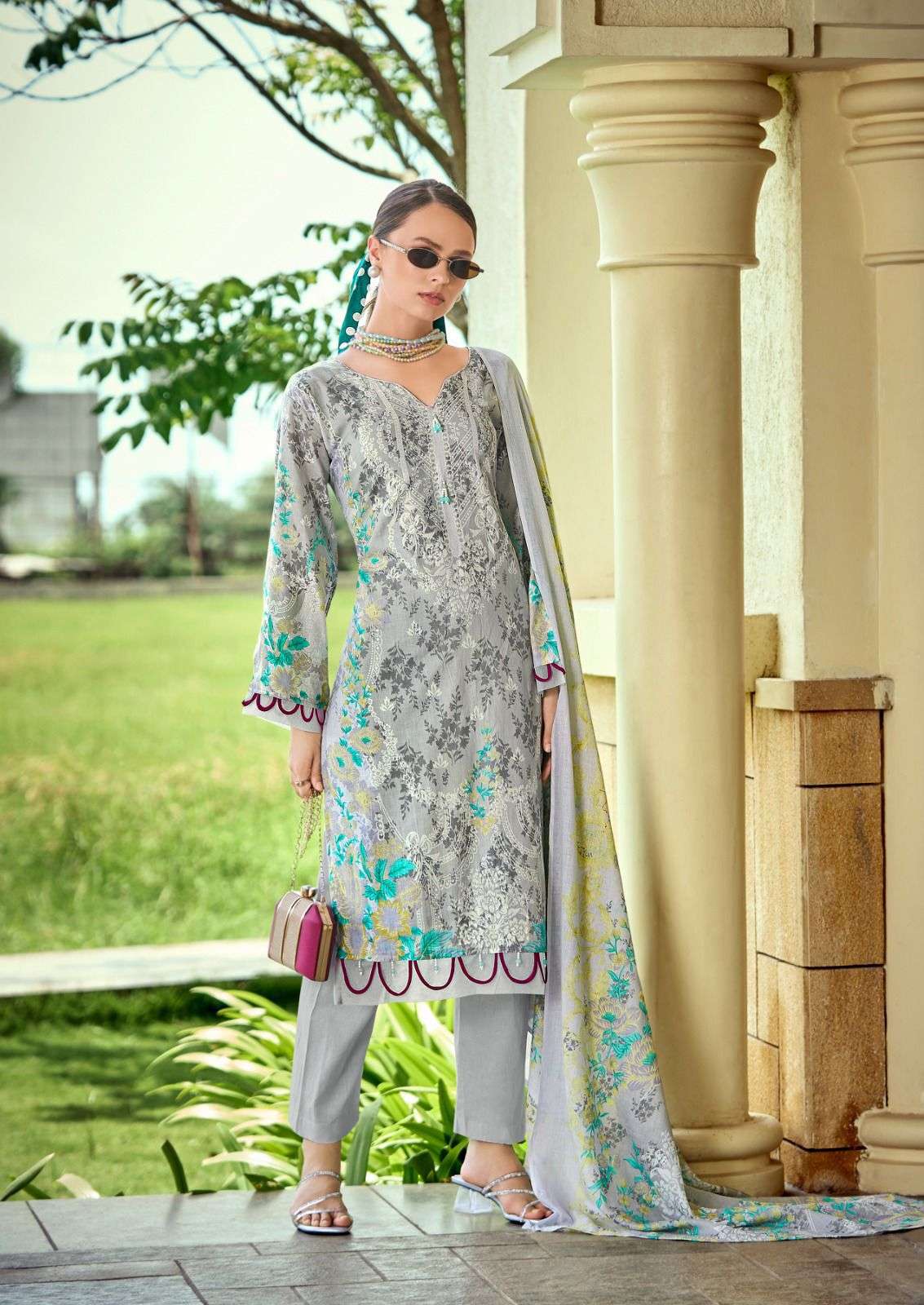 Gulmohar Vol 37 Ishaal Prints Lawn Karachi Salwar Suits Exporter India