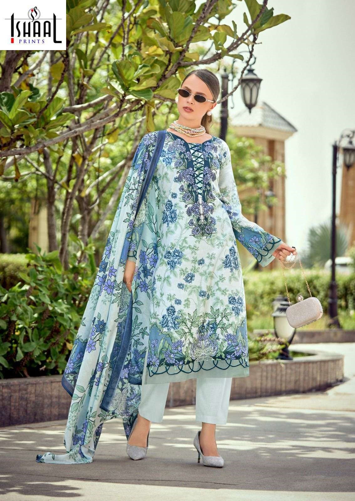 Gulmohar Vol 37 Ishaal Prints Lawn Karachi Salwar Suits Exporter India