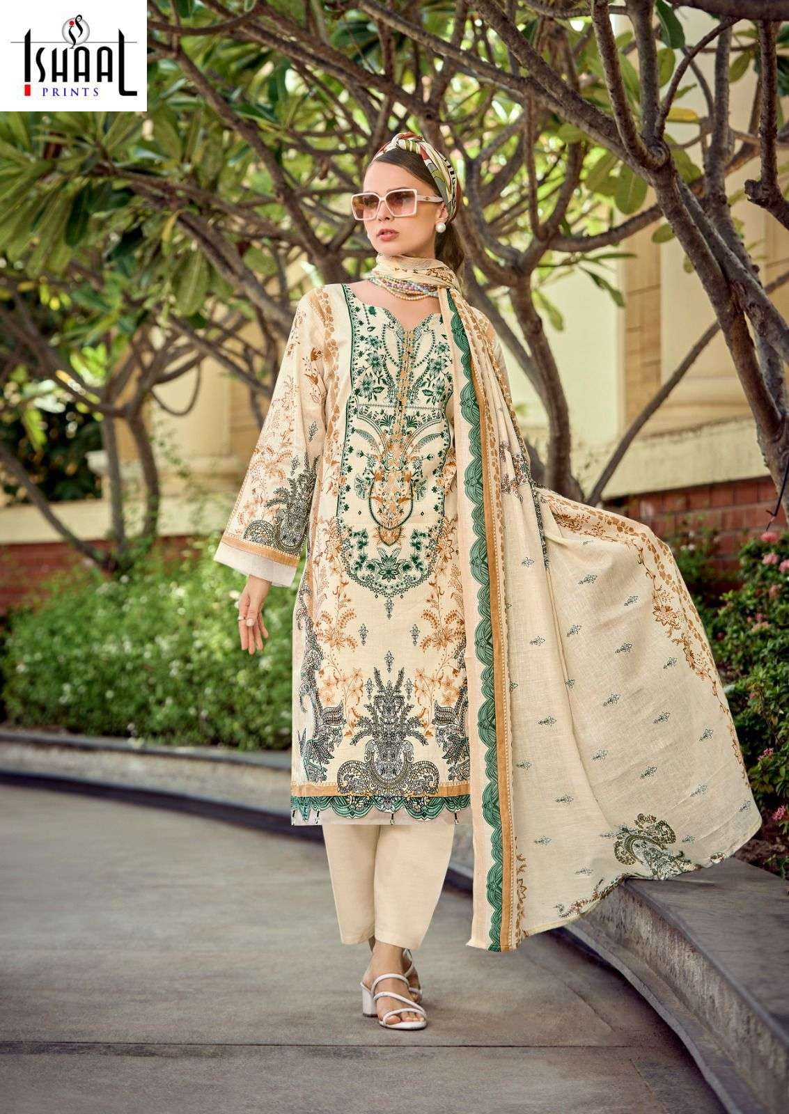 Gulmohar Vol 37 Ishaal Prints Lawn Karachi Salwar Suits Exporter India
