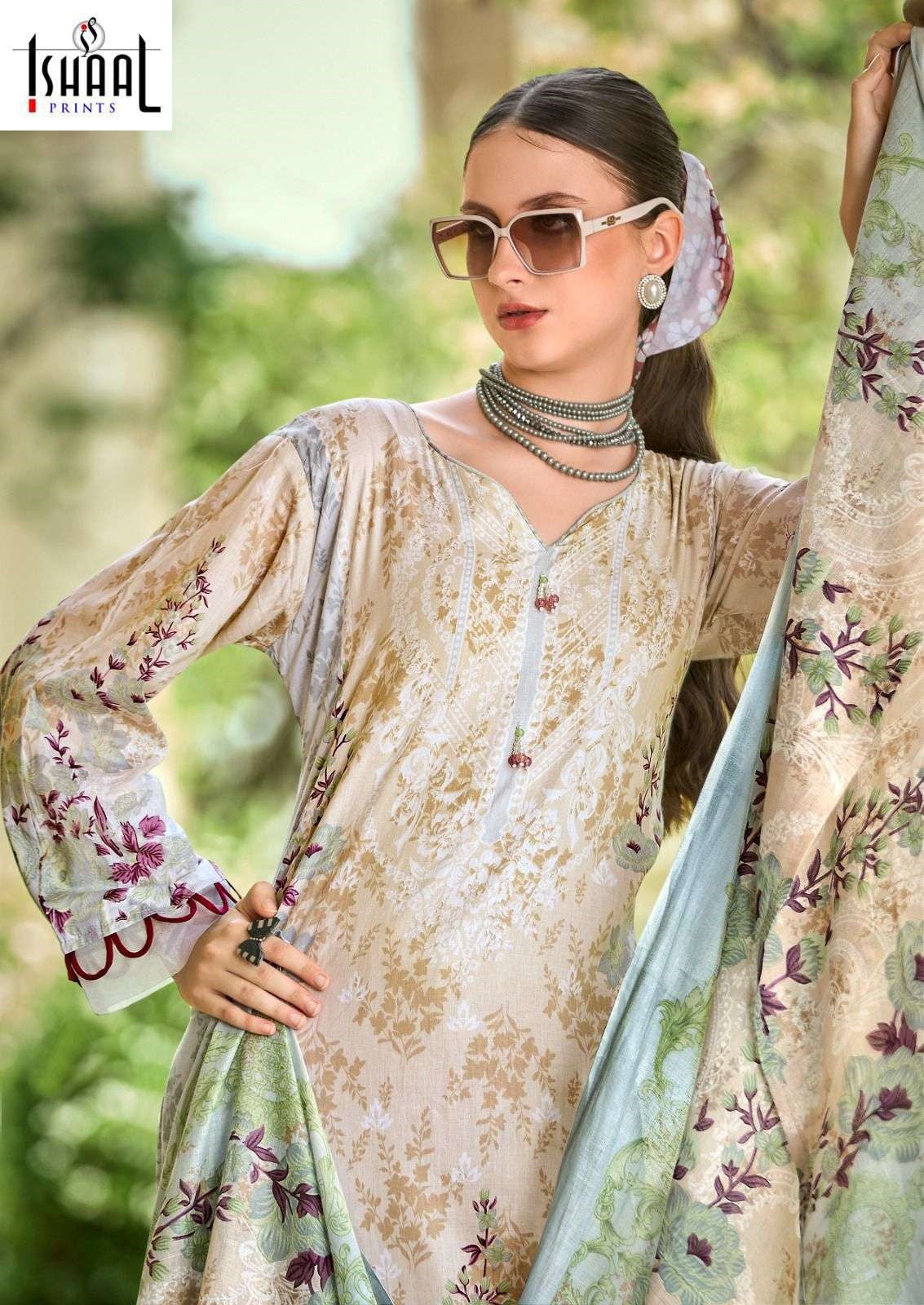 Gulmohar Vol 37 Ishaal Prints Lawn Karachi Salwar Suits Exporter India