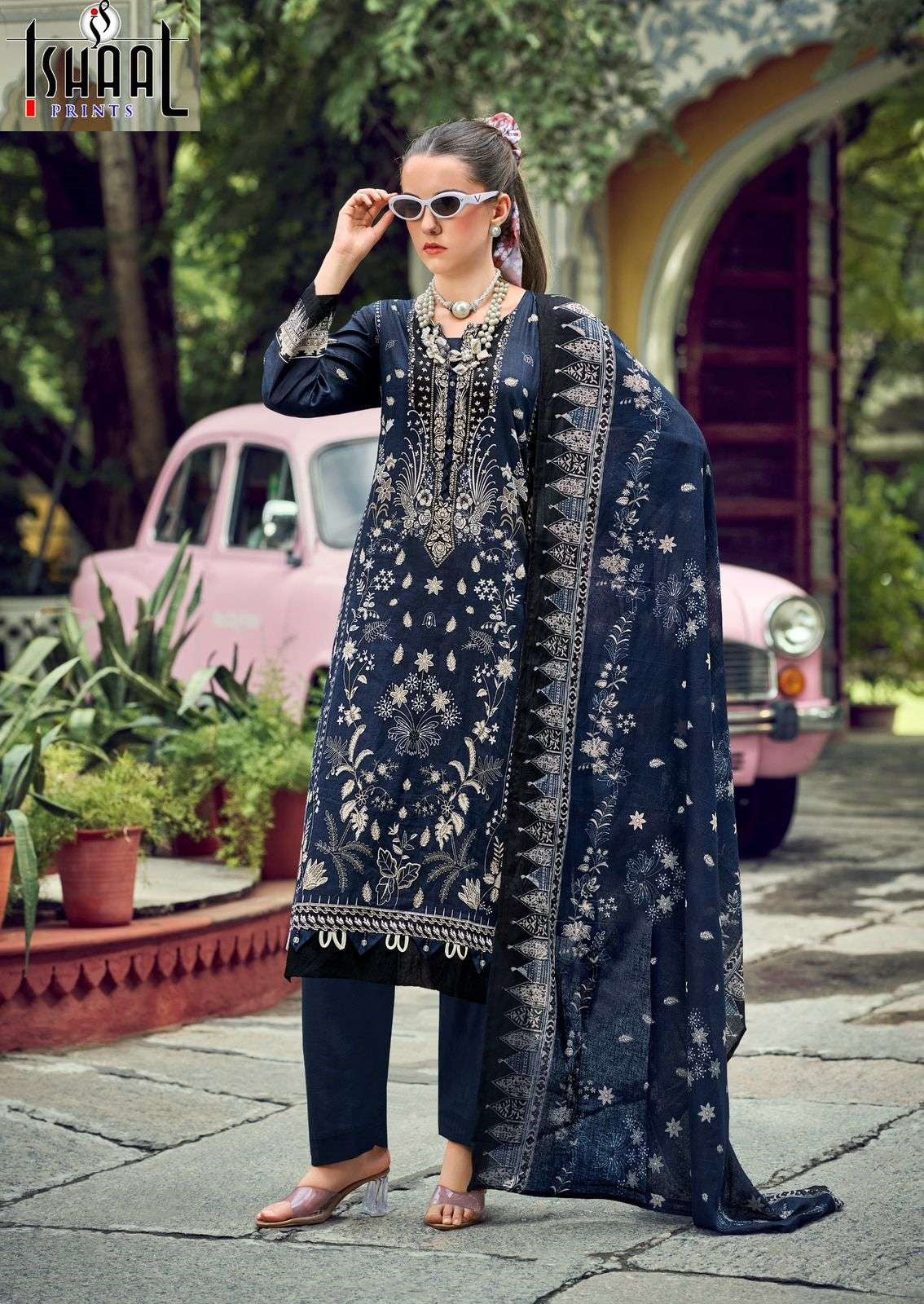 Gulmohar Vol 38 Ishaal Prints Pure Lawn Karachi Salwar Suits Wholesale Price