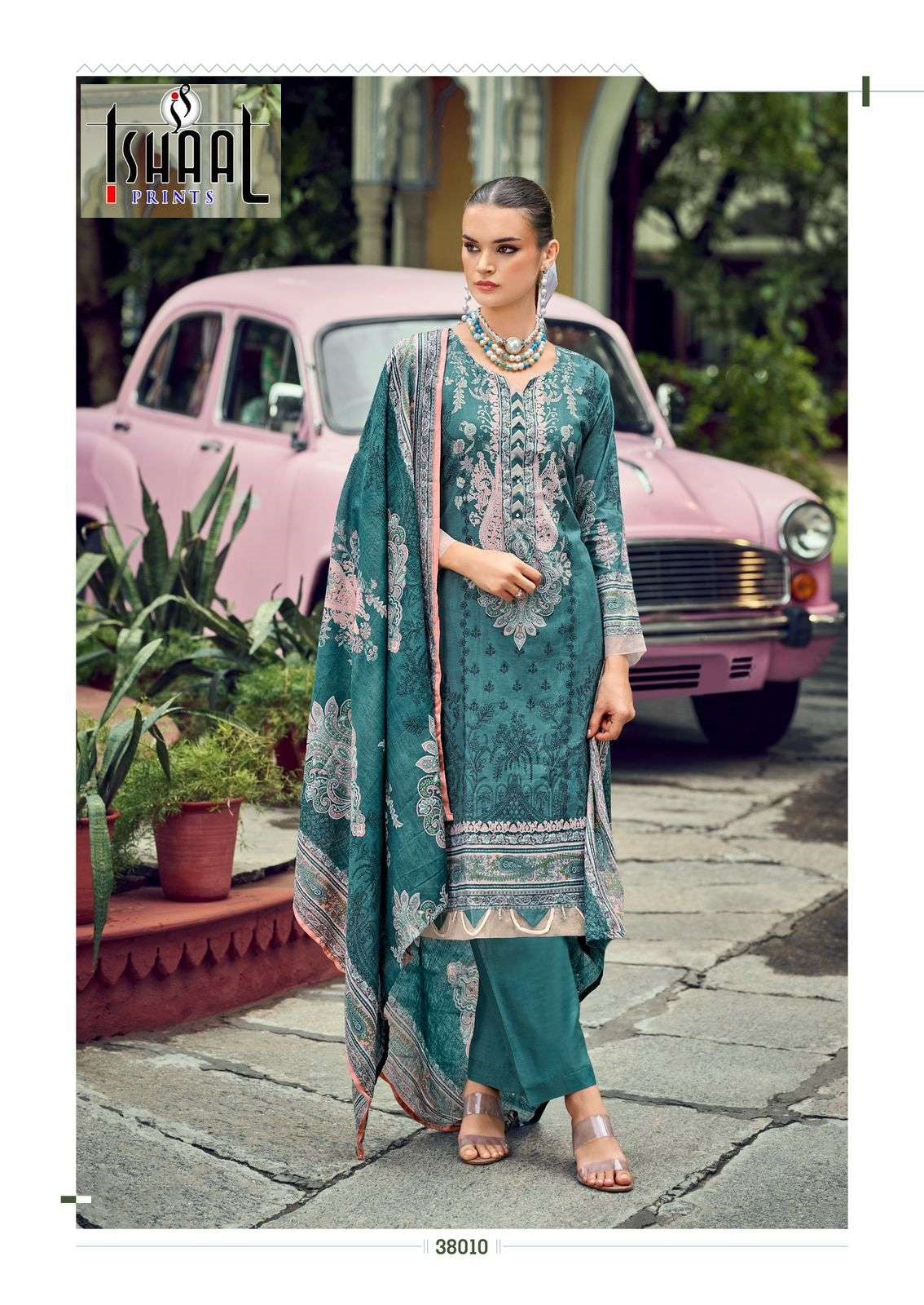 Gulmohar Vol 38 Ishaal Prints Pure Lawn Karachi Salwar Suits Wholesale Price