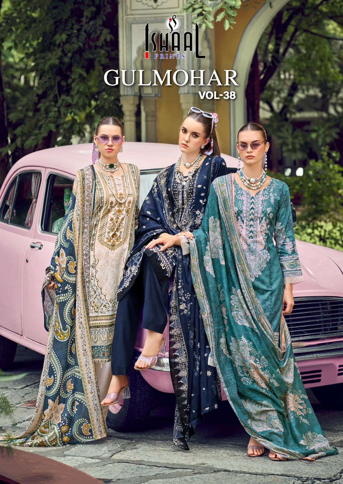 Gulmohar Vol 38 Ishaal Prints Pure Lawn Karachi Salwar Suits Wholesale Price