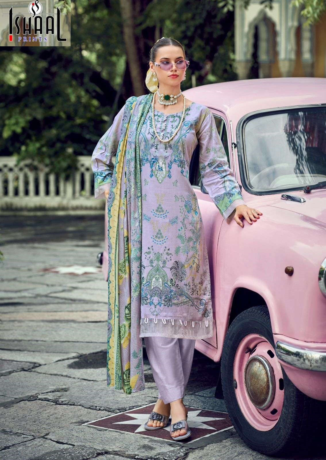 Gulmohar Vol 38 Ishaal Prints Pure Lawn Karachi Salwar Suits Wholesale Price