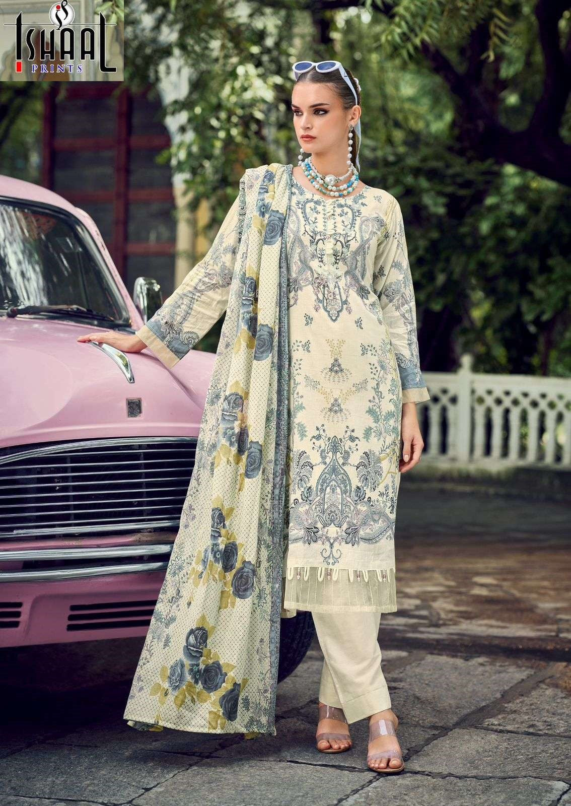 Gulmohar Vol 38 Ishaal Prints Pure Lawn Karachi Salwar Suits Wholesale Price