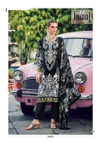 Gulmohar Vol 38 Ishaal Prints Pure Lawn Karachi Salwar Suits Wholesale Price