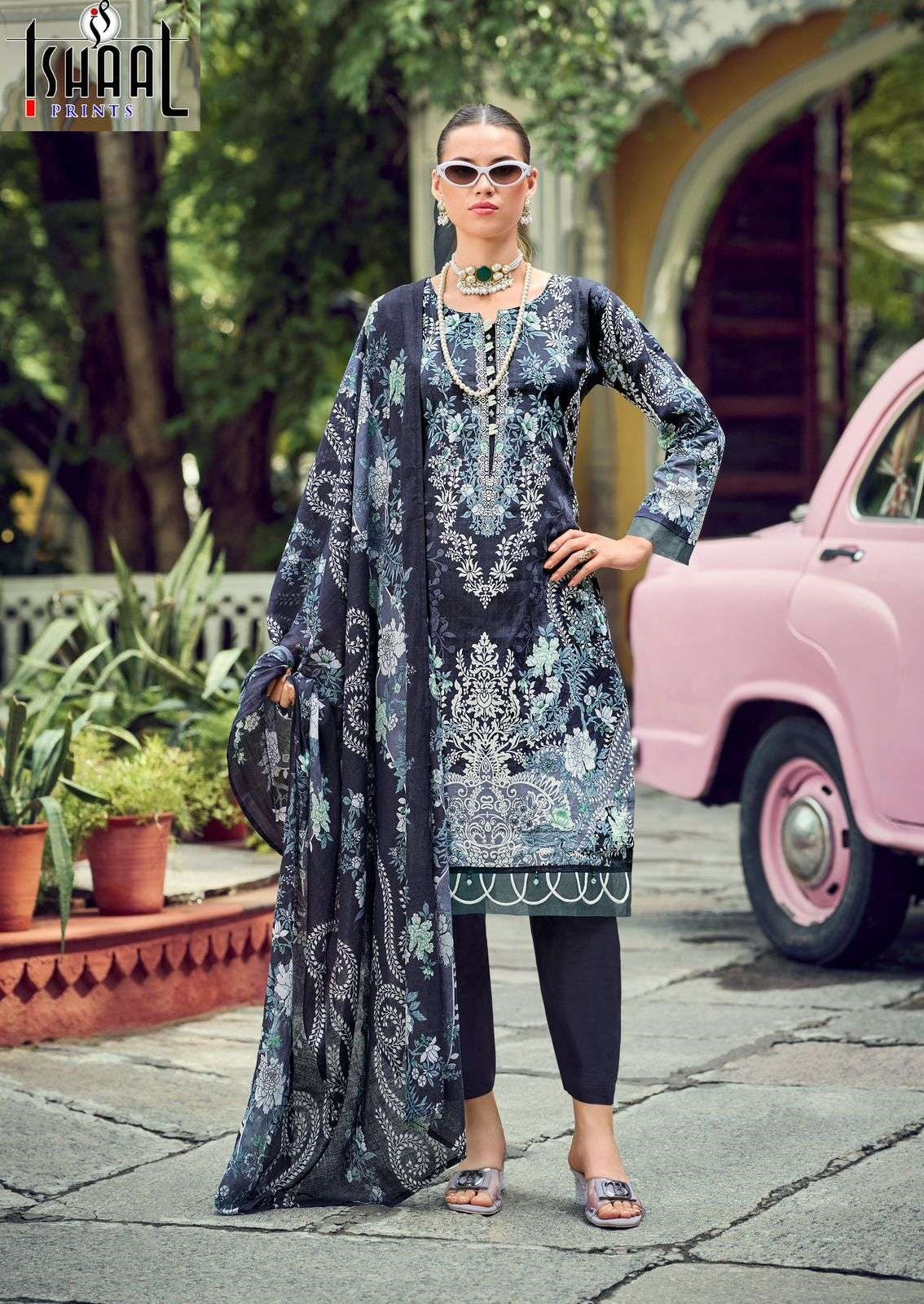 Gulmohar Vol 38 Ishaal Prints Pure Lawn Karachi Salwar Suits Wholesale Price