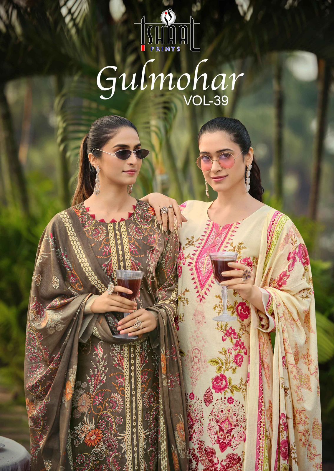 Gulmohar Vol 39 Ishaal Prints Pure Lawn Karachi Salwar Suits Wholesaler India