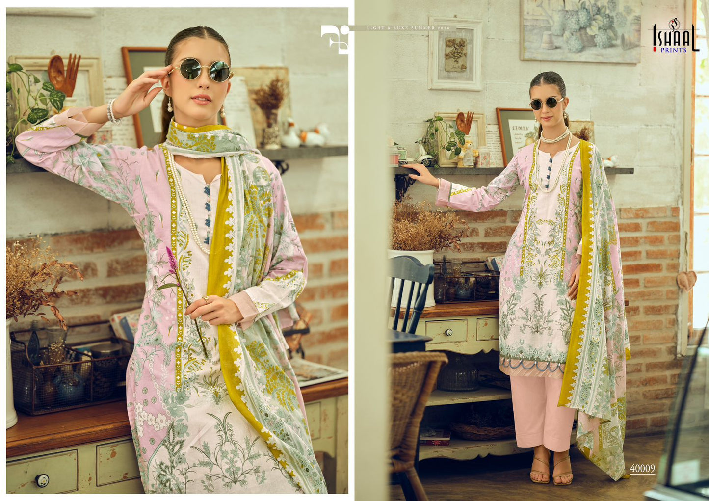 Gulmohar Vol 40 Ishaal Prints Pure Lawn Karachi Salwar Suits Wholesale Rate