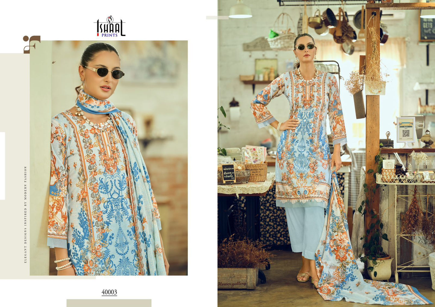 Gulmohar Vol 40 Ishaal Prints Pure Lawn Karachi Salwar Suits Wholesale Rate