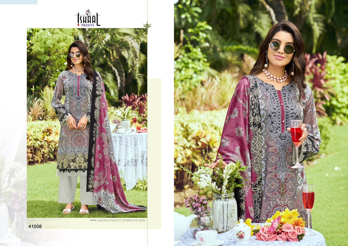 Gulmohar Vol 41 Ishaal Prints Lawn Karachi Salwar Suits Wholesale Rate