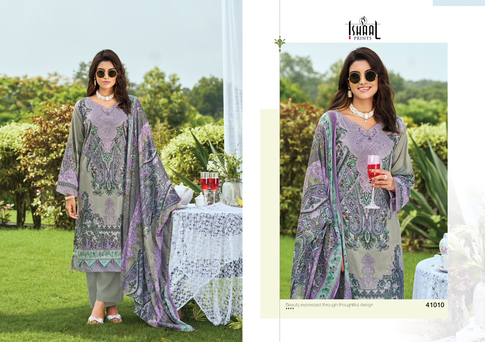 Gulmohar Vol 41 Ishaal Prints Lawn Karachi Salwar Suits Wholesale Rate